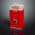 Coca-Cola Commercial Vending Machine With Red And White Exterior Design