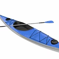 Blue Recreational Kayak Design With Paddle Seats Lightweight And Stable Water Sports Structure