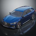 Blue Audi Station Wagon With Sleek Modern Exterior And Sporty Wheels