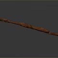 Handcrafted Wooden Bow With Spiral Decorative Ends And Curved Shape Design
