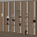 Modern Bookshelf Decoration Floor-type Storage Rack Display Rack 3d model