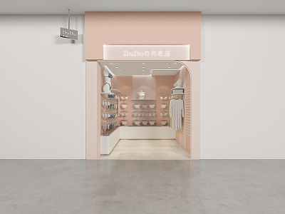 Modern underwear shop 3d model