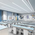 Modern Classroom Physics Laboratory Physics Classroom 3d model