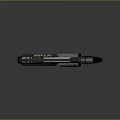 Futuristic Revolver Weapon Featuring Shiny Metallic Finish Black Grip And Modern Design
