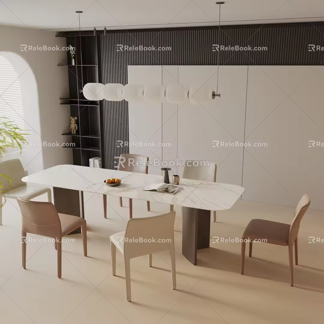 Modern table combination 3d model