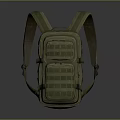 Durable Khaki Tactical Backpack With Multiple Pockets Webbing Straps And Shoulder Straps