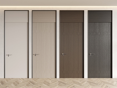 Swing door room door bedroom door single door wooden door 3d model