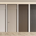 Swing door room door bedroom door single door wooden door 3d model