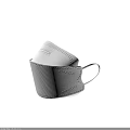 White Protective Face Mask With Ear Loops And Seam Details For Safety