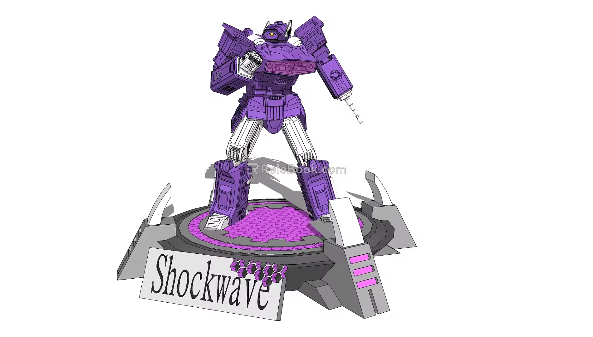 Modern robot mecha up 3d model