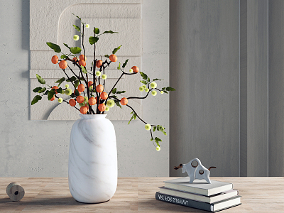 Modern Vase Flower Art model