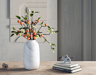 Modern Vase Flower Art 3d model