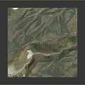 Scenic Natural Landscape with Green Mountains Valleys and Layered Terrain Model