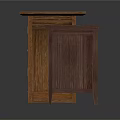Wooden Furniture Set With Light Brown Large Cabinet And Dark Brown Small Storage Unit