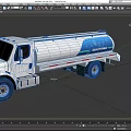 White Fuel Tanker Truck With Alan Power Logo For Energy Transportation