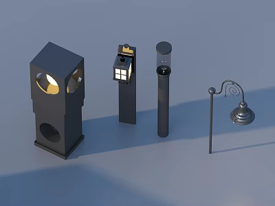 Lamp landscape lamp lawn lamp garden lamp outdoor lamp 3d model