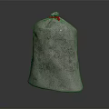 Gray Fabric Storage Bag With Metal Clasp For Home Organizing