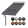 Metal Roof Component With Drain Pipe And Multi Colored Decorative Balls 3d model