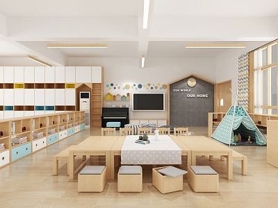 Modern Kindergarten Activity Room model