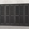 Modern Wooden Wardrobe Design With Shutter Doors And Multi Color Options 3d model