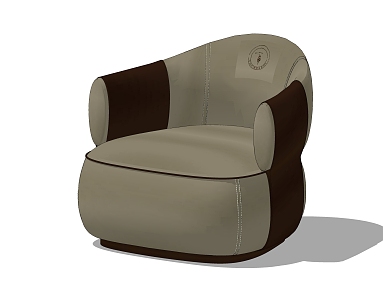 Modern Single Sofa Casual Sofa 3d model