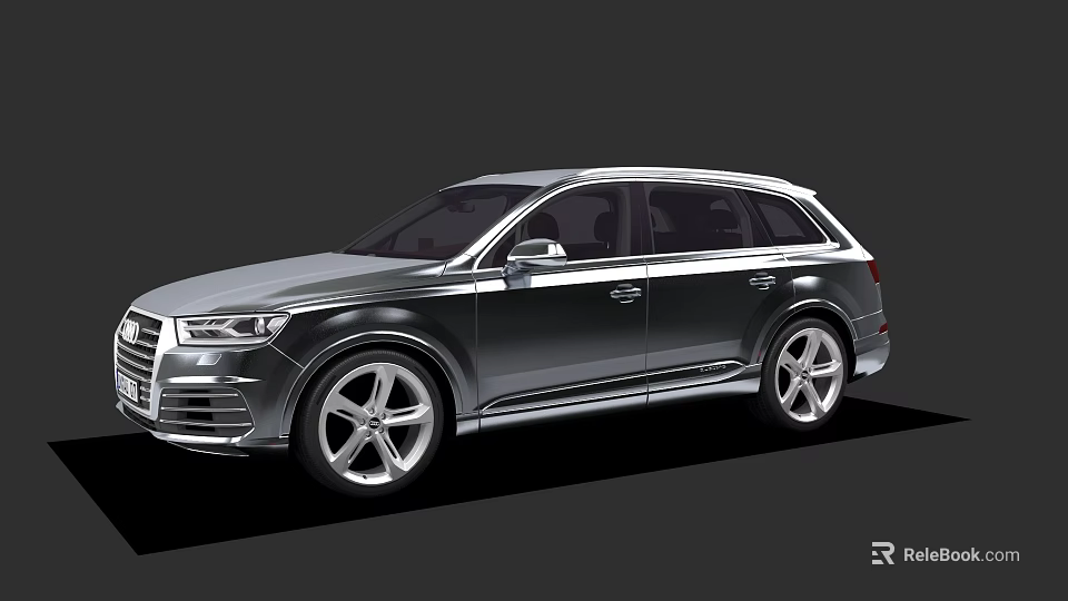Gray Luxury SUV With Modern Design Sleek Body And Silver Alloy Wheels 3d model 