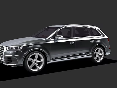 Gray Luxury SUV With Modern Design Sleek Body And Silver Alloy Wheels 3d model