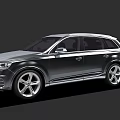 Gray Luxury SUV With Modern Design Sleek Body And Silver Alloy Wheels