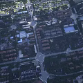 Detailed Aerial Planning of Urban Community with Road Network Building Layout and Green Areas