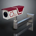 Projection Monitoring Smart Security Camera Red And White Design With Metal Bracket Installation
