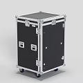 Black Aluminum Frame Equipment Case With Wheels And Secure Latches