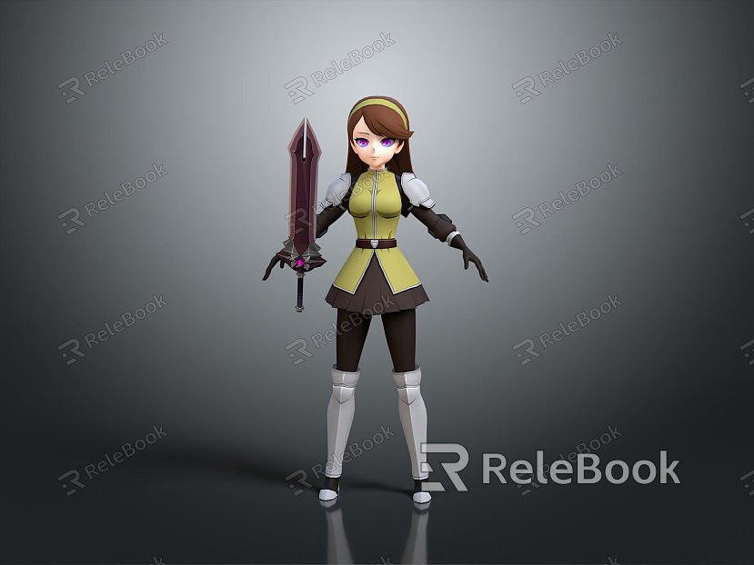 Lady Soldier Female Detective Female Hit Warrior Samurai Soldier Detective Agent Hit model