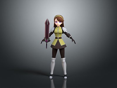 Lady Soldier Female Detective Female Hit Warrior Samurai Soldier Detective Agent Hit model