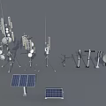 Modern Signal Tower Satellite Receiver 3d model
