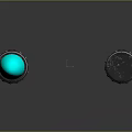 Blue Glowing Lightsaber Weapon With Two Metallic Hilts On Dark Background