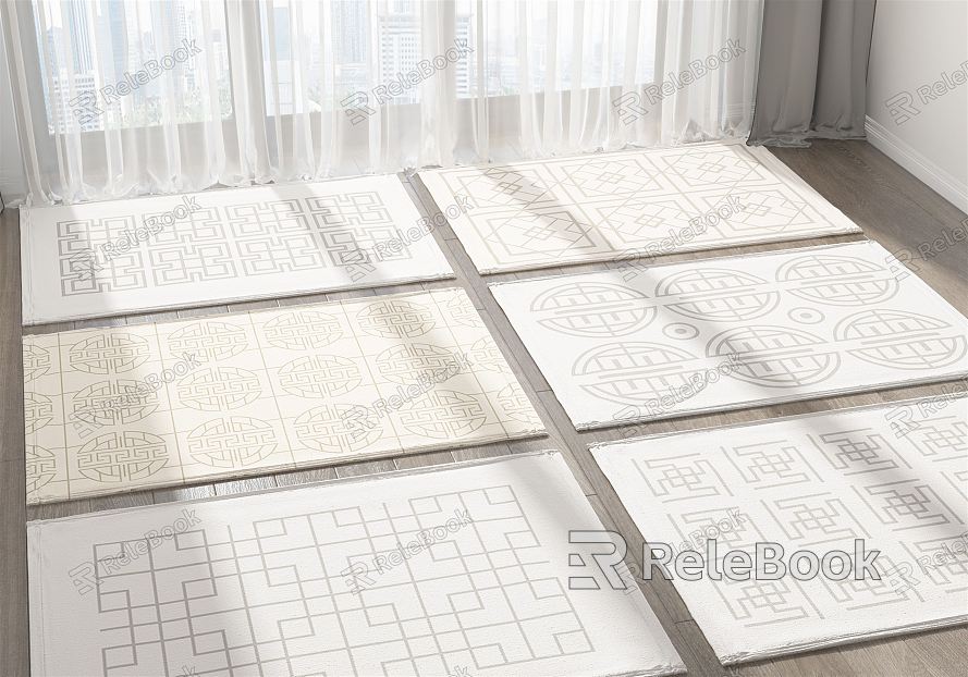 Modern Square Carpet Carpet Combo model