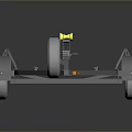 Durable Heavy Duty Trailer Frame Hardware Tools With Wheels And Yellow Components