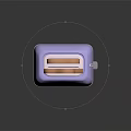 Purple Kitchen Toaster Featuring Cute Cartoon Smiling Faces On Toast Slices