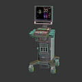 Modern Medical Ultrasound Machine With Digital Display Screen And Wheeled Cart Control Panel