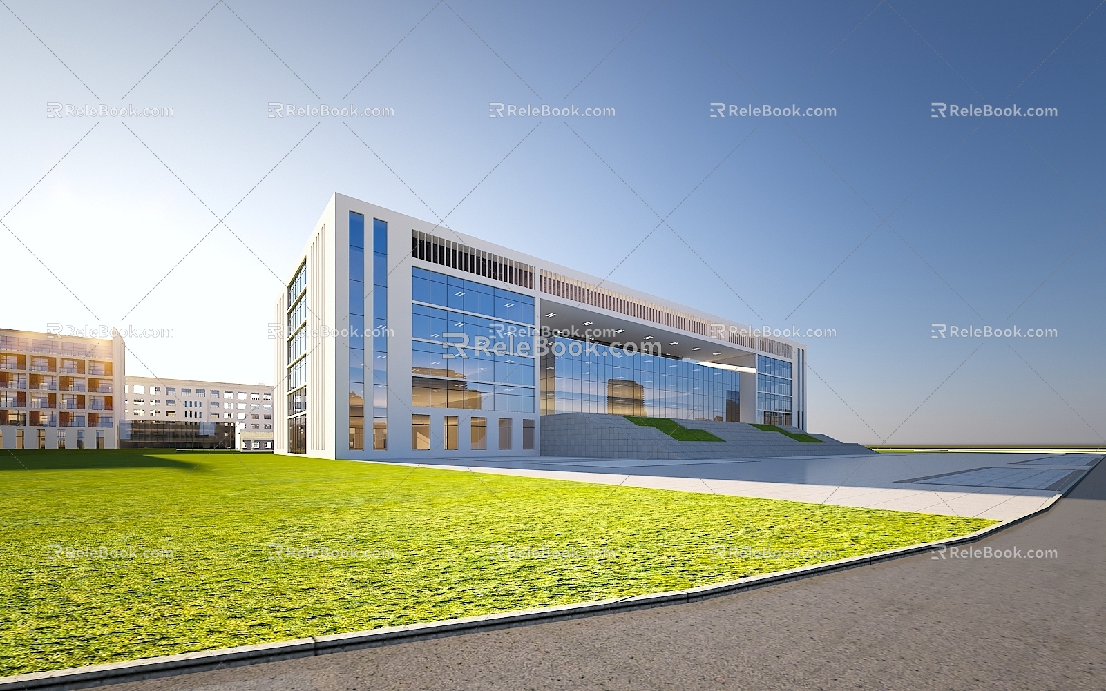 Modern School Art Museum Gymnasium Library Office Building Dormitory Building Teaching Building Sales Office Building Service Center Cultural Palace Kindergarten Building 3d model