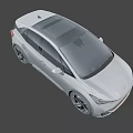 Sleek Modern Hatchback Car With Gray Body Black Roof And Sporty Alloy Wheels