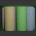 Vibrant Colored Chalks Inside Green Bucket for School and Art Projects