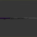 Decorative Sword With Sharp Long Blade Red And Black Handle And Hanging Chain