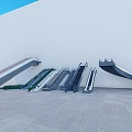 Different Types Of Elevators And Escalators Including Curved And Straight Models