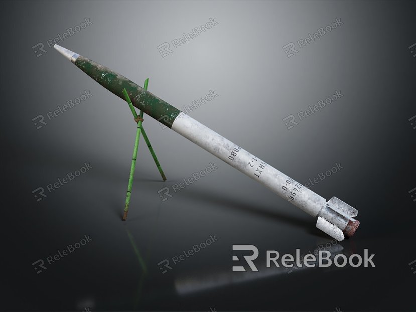 Modern Missile Rocket Cartoon model