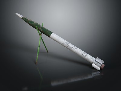 Modern Missile Rocket Cartoon 3d model