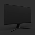 Sleek Black Computer Monitor With Ultra Thin Screen Stable Stand And Modern Design