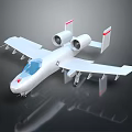 Modern White Passenger Airplane With Twin Engines Red Wing Markers And Landing Gear