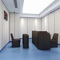 Interrogation Room Interrogation Room Interrogation Table and Chair Wall Decoration 3d model