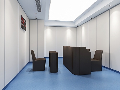 Interrogation Room Interrogation Room Interrogation Table and Chair Wall Decoration 3d model